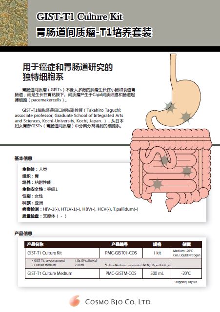 胃肠道间质瘤-T1 培养套装                              GIST-T1 Culture Kit