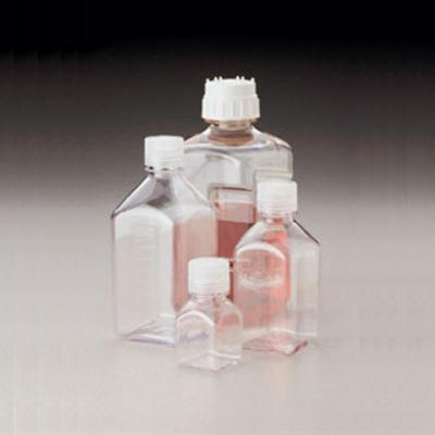 Nalgene耐洁 透明窄口方瓶 2015-0060(瓶身PC材料,瓶盖PP材料)